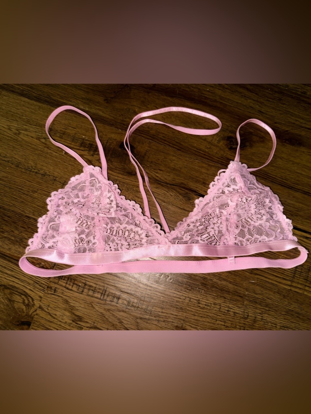 Lace Bralette in Light Pink - Women's Intimates